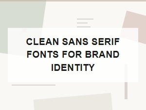 Clean Sans Serif Fonts for Brand Identity